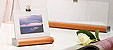 Slot  picture frame with steamed pear shaped base