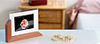 Elle  steamed pear picture frame with beaded slit