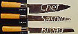 Counter display for displaying professional kitchen knives
