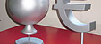 Gadgets for banks (piggy banks and Euro symbols)